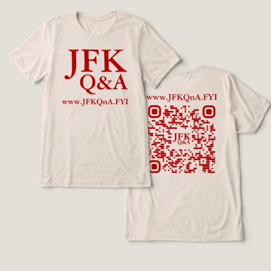 JFK Q&Aトリブレンドシャツ トライブレンドＴシャツ (デザイン正面&裏面)