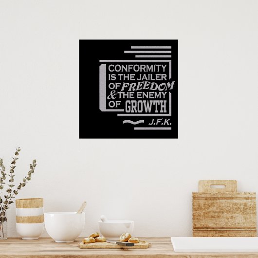 JFK quote poster ポスター (キッチン)