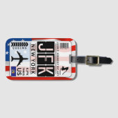 JFK USAニューヨーク荷物タグ ラゲッジタグ (正面横)
