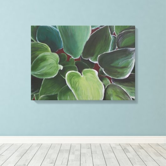 JGM - hostas キャンバスプリント (インサイチュ (ウッドフロア))