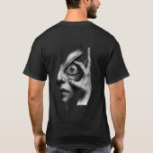 JH サイバーパンクな雰囲気のTシャツ - 未来感あるネオンT Tシャツ (裏面)
