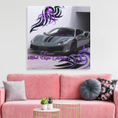 Jhgf油ブラックリヨンデザイン キャンバスプリント (インサイチュ (リビング))