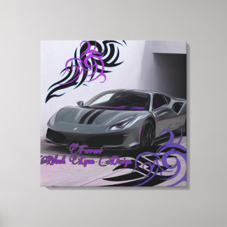 Jhgf油ブラックリヨンデザイン キャンバスプリント