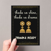 jhumka desi wedding sign アクリル招待状 (インサイチュ (ポータブル))
