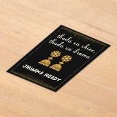 jhumka desi wedding sign アクリル招待状 (レイダウン)