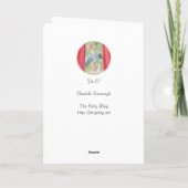 「Jia李」の空白のな挨拶状 カード (裏面)