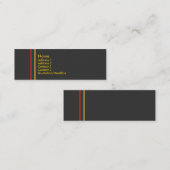 Jiaoプロファイルカード#2 スキニー名刺 (正面/裏面)