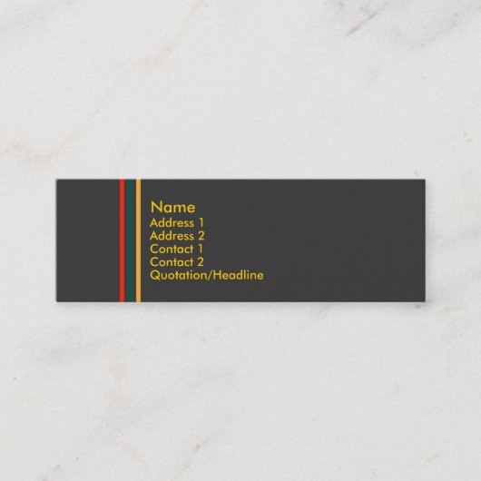 Jiaoプロファイルカード#2 スキニー名刺 (正面)