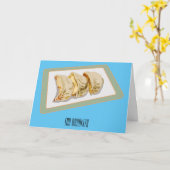 Jiaozi /餃子中国の漫画イラストレーション カード (黄色い花)