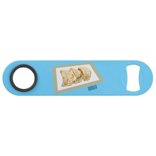 Jiaozi /餃子中国の漫画イラストレーション スピード栓抜き (正面(横))