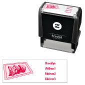 Jiaozi /餃子中国の漫画イラストレーション セルフインキングスタンプ (インサイチュ)