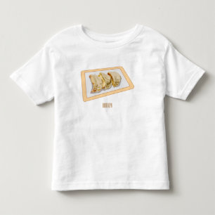 Jiaozi /餃子中国の漫画イラストレーション トドラーTシャツ