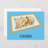 Jiaozi /餃子中国の漫画イラストレーション ポストカード (正面/裏面)