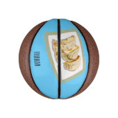 Jiaozi /餃子中国の漫画イラストレーション ミニバスケットボール (縦)