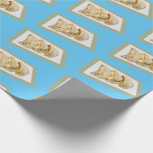 Jiaozi /餃子中国の漫画イラストレーション ラッピングペーパー (角)