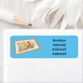 Jiaozi /餃子中国の漫画イラストレーション ラベル (インサイチュ)