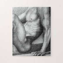 Jigsaw Puzzle 11x14 Male Bodybuilder Art +Gift Box