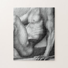 Jigsaw Puzzle 11x14 Male Bodybuilder Art +Gift Box ジグソーパズル
