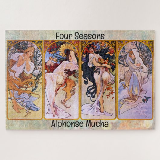 JIGSAW PUZZLE - Alphonse Mucha's "Four Seasons" ジグソーパズル (横)