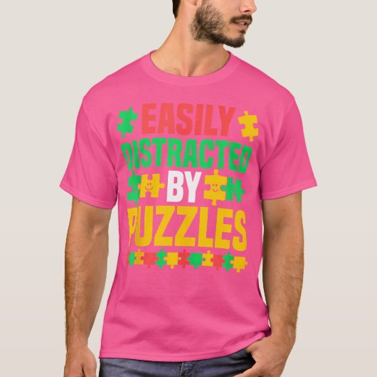 Jigsaw Puzzle - Easily Distracted By Puzzles Tシャツ (正面)