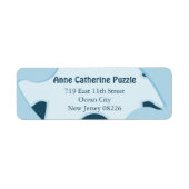 Jigsaw Puzzle Kids Birthday Party Return Address ラベル (正面)
