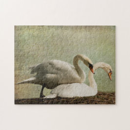 JIGSAW PUZZLE-NESTING SWANS ジグソーパズル