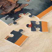 JIGSAW PUZZLE - Small Village on a Creek in Fall ジグソーパズル (側面)