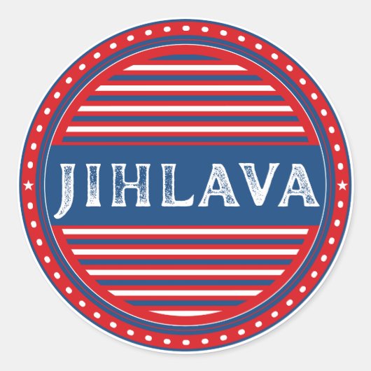 Jihlava City Pride Emblem – Czech Identity ラウンドシール (正面)