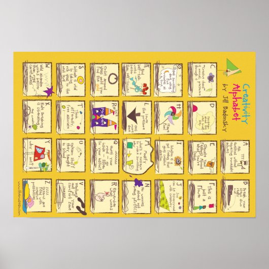 Jill Badonskyのクリエイティビティ・アルファベット。 ポスター (正面)