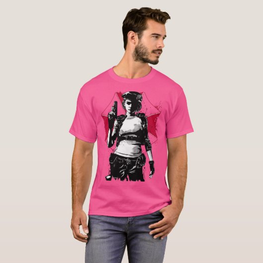 Jill Valentine funny Tシャツ (正面フル)