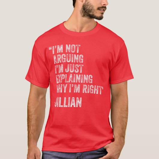 Jillian Quote Funny Birthday Custom Name Idea Engi Tシャツ (正面)
