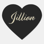 Jillian white gold Handwriting Aufkleber Herz ハートシール (正面)