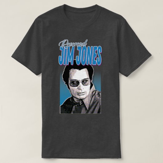 Jim JonesJonestown大虐殺エステティックトリ牧師 Tシャツ (デザイン正面)