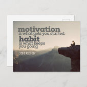 Jim Rohnのモチベーションと習慣 ポストカード (正面/裏面)