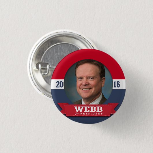 JIM WEBB 2016 缶バッジ (正面&裏面)