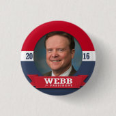 JIM WEBB 2016 缶バッジ (正面)