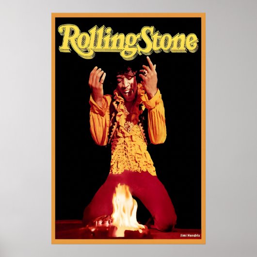 Jimi Hendrix Rolling Stone Magazine Cover Poster ポスター (正面)