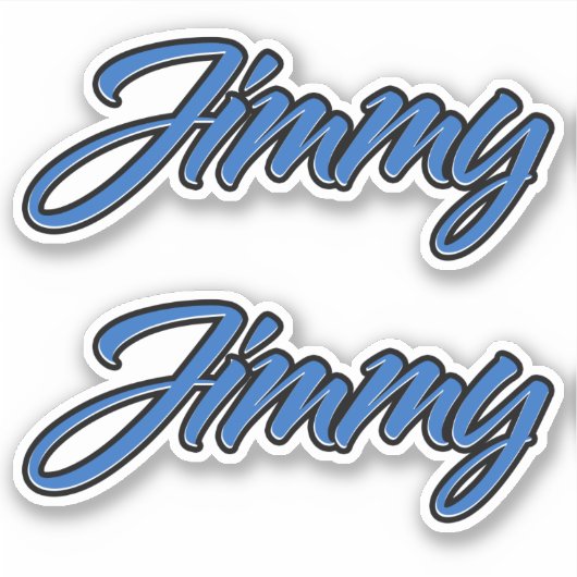 Jimmy Name blue Aufkleber Sticker Stickerset シール (正面)
