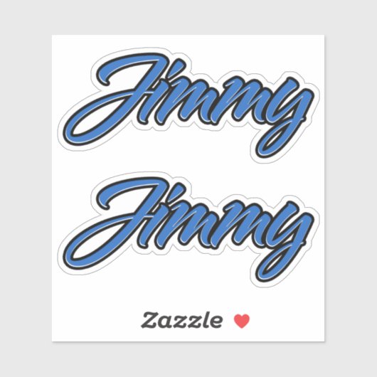 Jimmy Name blue Aufkleber Sticker Stickerset シール (シート)