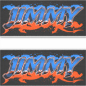 Jimmy Vorname Name Graffiti Aufkleber Sticker シール (正面)