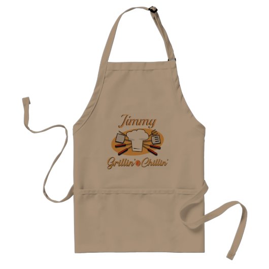 Jimmy's Grillin' & Chillin' Adult Apron スタンダードエプロン (正面)