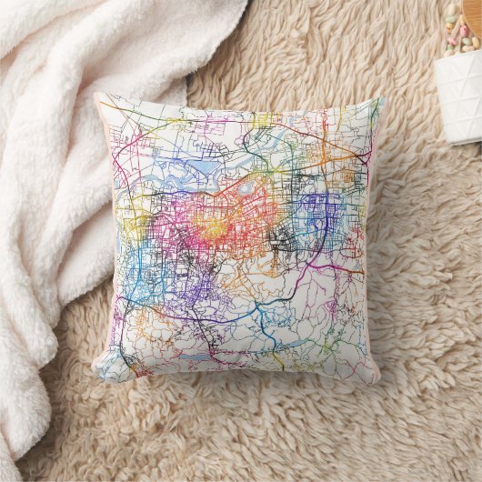 Jinan China City Map クッション (ブランケット)