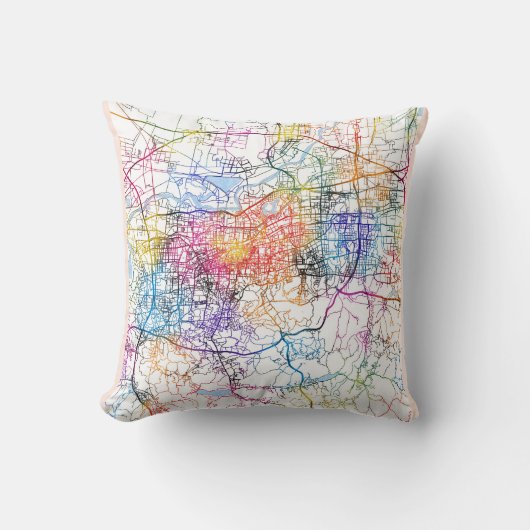 Jinan China City Map クッション (正面)