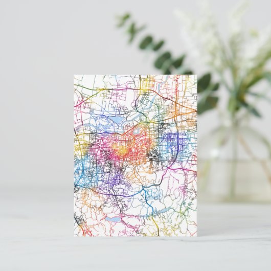 Jinan China City Map ポストカード (スタンド正面)