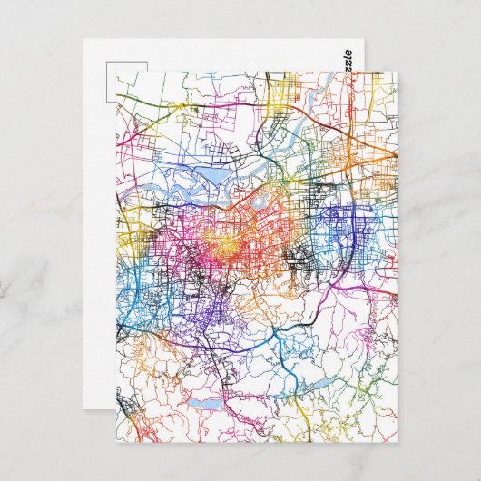 Jinan China City Map ポストカード (正面/裏面)