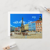 Jindrichuv Hradec,チェコ共和国の町広場 カード (正面/裏面インサイチュ)