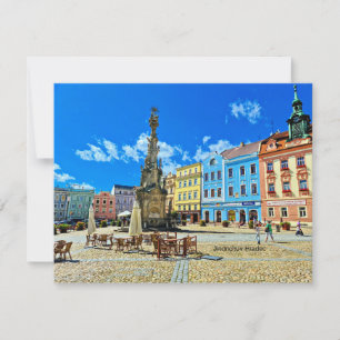 Jindrichuv Hradec,チェコ共和国の町広場 カード