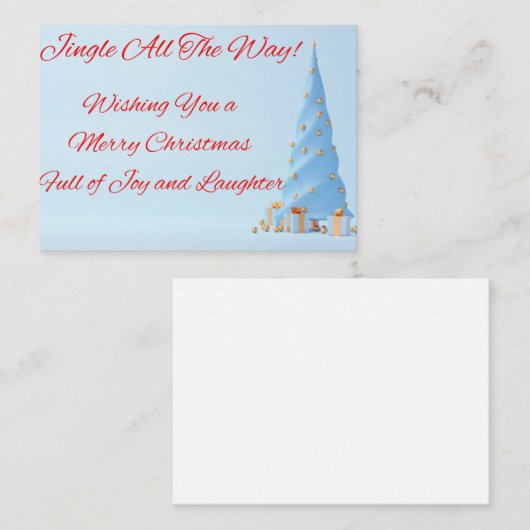 Jingleという言葉を使って挨拶のカード ノートカード (正面/裏面)