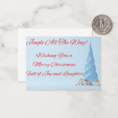 Jingleという言葉を使って挨拶のカード ノートカード (正面/裏面インサイチュ)