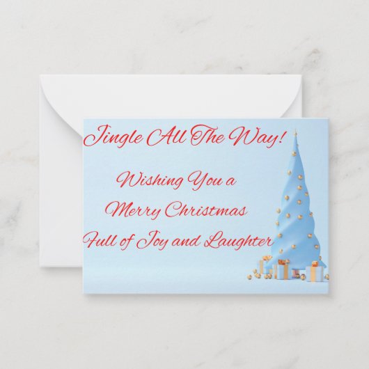 Jingleという言葉を使って挨拶のカード ノートカード (正面)